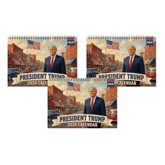 3x President Donald Trump 2026 Americana Calendar - Made in the USA