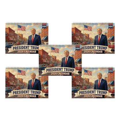 5x President Donald Trump 2026 Americana Calendar - Made in the USA