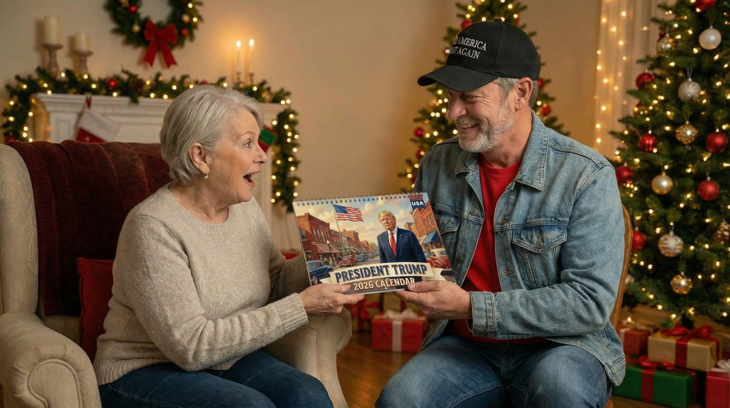 3x President Donald Trump 2026 Americana Calendar - Made in the USA