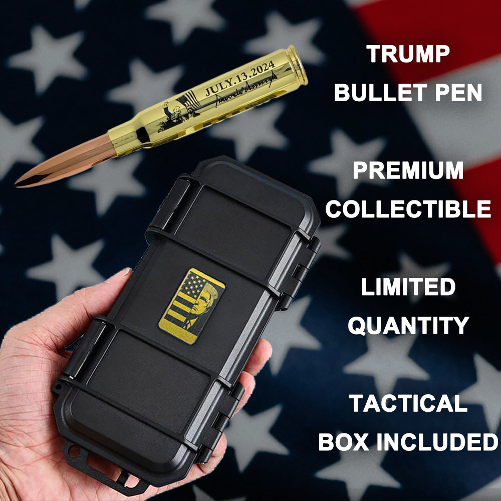 3x Donald Trump Pen - Brass Bullet Shaped Ballpoint Pen