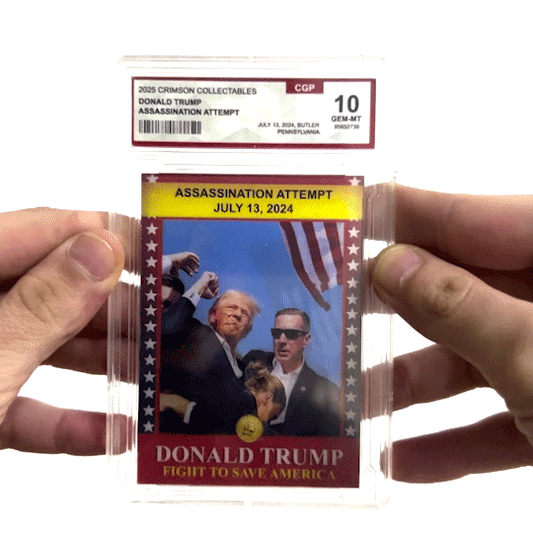 Donald Trump Trading Card - 3D Assassination Attempt - Gem Mint Graded 3D Collectable Card