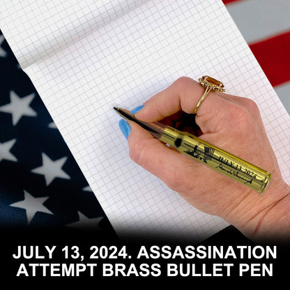 3x Donald Trump Pen - Brass Bullet Shaped Ballpoint Pen
