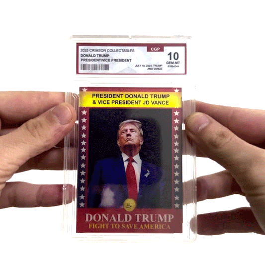 Donald Trump Trading Card - 3D Donald Trump/JD Vance- Gem Mint Graded 3D Collectable Card