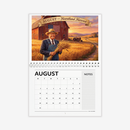 3x President Donald Trump 2026 Americana Calendar - Made in the USA