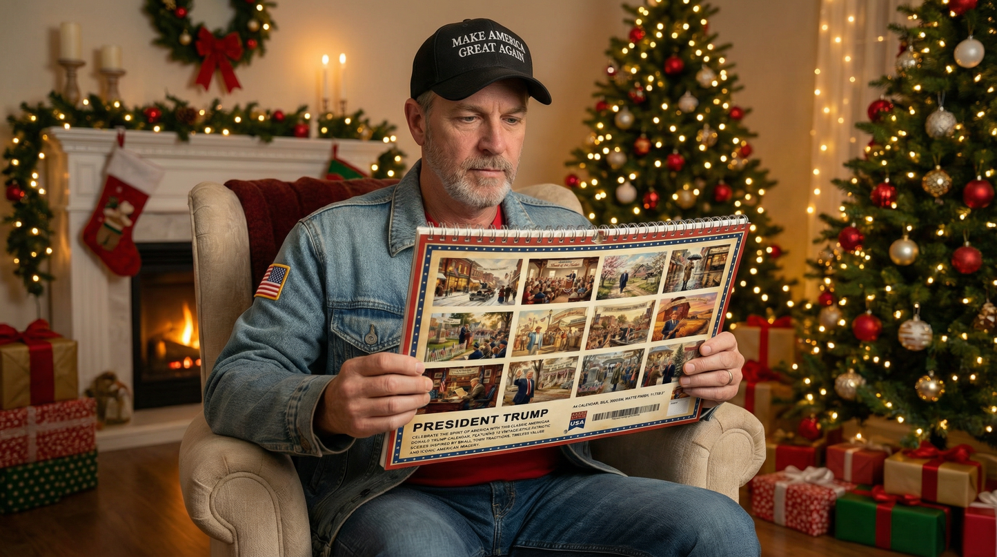 3x President Donald Trump 2026 Americana Calendar - Made in the USA