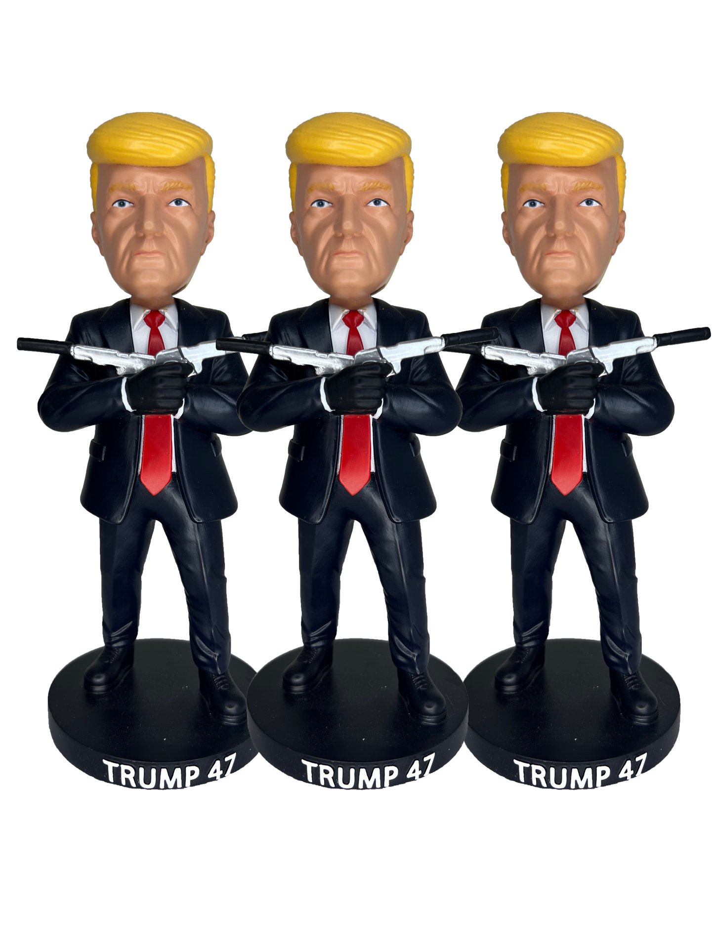 3 x Donald Trump Bobblehead - Trump 47 Collectibles