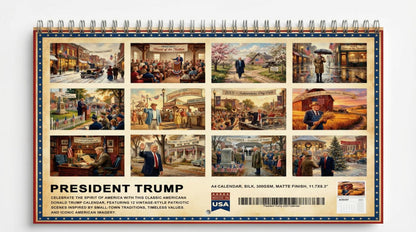 3x President Donald Trump 2026 Americana Calendar - Made in the USA